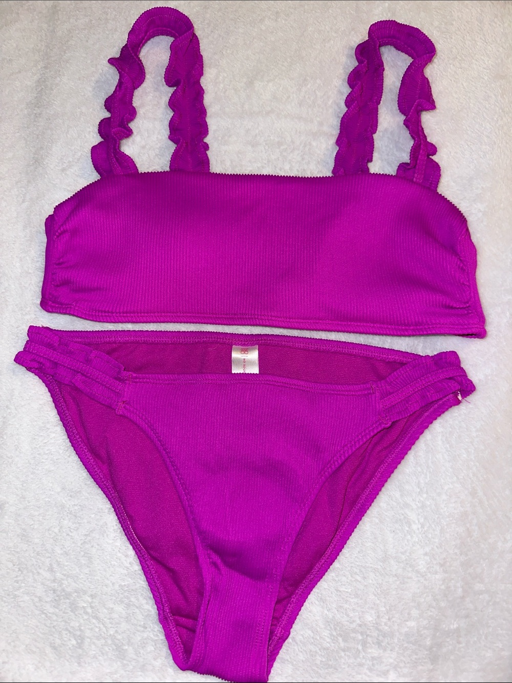 Neon purple bikini set